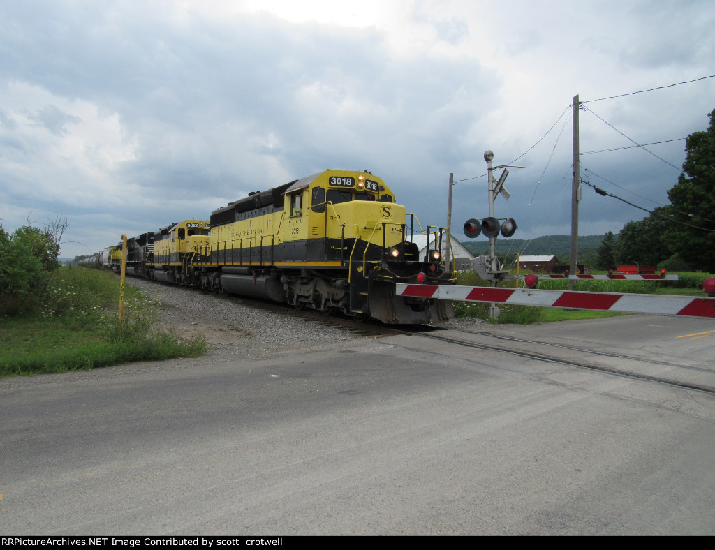 At the grade crossing